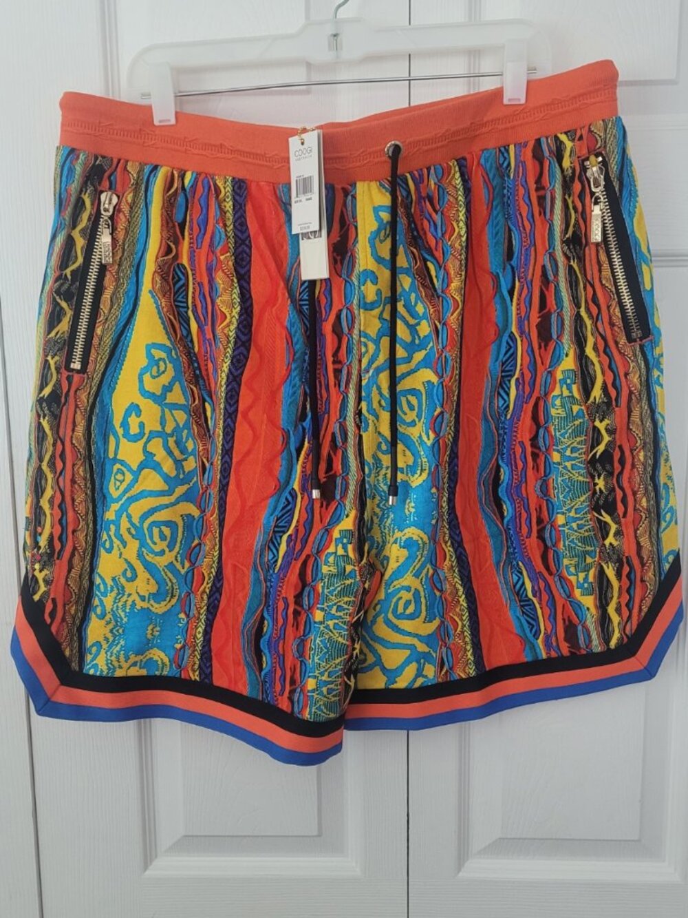 NWT COOGI COOGI Bali - Printed Velvet Short Vibrant Color Men's Size XXXL